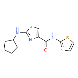 2-(Cyclopentylamino)-N-(1,3-thiazol-2-yl)-1,3-thiazole-4-carboxamide Structure