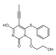 1-(2-hydroxyethoxymethyl)-6-phenylsulfanyl-5-prop-1-ynylpyrimidine-2,4-dione Structure