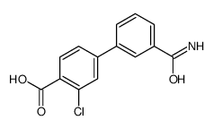 4-(3-carbamoylphenyl)-2-chlorobenzoic acid结构式