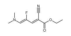 (2E,4Z)-ethyl 2-cyano-5-(dimethylamino)-4-fluoro-penta-2,4-dienoate Structure