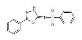 Benzenesulfonamide, N-(5-phenyl-1,3,4-oxadiazol-2-yl)- (en) Structure