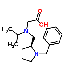 N-{[(2S)-1-Benzyl-2-pyrrolidinyl]methyl}-N-isopropylglycine结构式