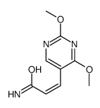 3-(2,4-dimethoxypyrimidin-5-yl)prop-2-enamide结构式