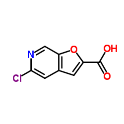 5-chloro-Furo[2,3-c]pyridine-2-carboxylic acid structure