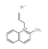 Quinolinium,2-methyl-1-(2-propen-1-yl)-, bromide (1:1) structure