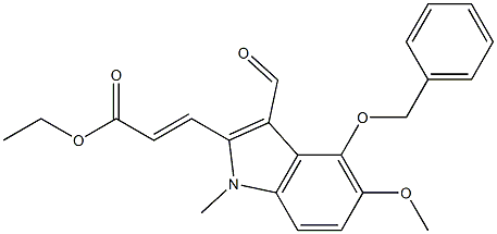 ethyl (E)-3-(4-(benzyloxy)-3-formyl-5-methoxy-1-methyl-1H-indol-2-yl)acrylate Structure