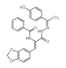 2-Propenoic acid,3-(1,3-benzodioxol-5-yl)-2-(benzoylamino)-,2-[1-(4-hydroxyphenyl)ethylidene]hydrazide picture