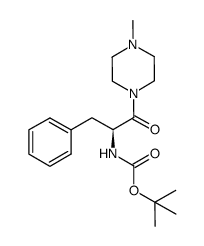 tert-butyl (S)-1-oxo-3-phenyl-1-(4-methylpiperazin-1-yl)propan-2-carbamate结构式