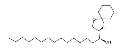 (S)-1-((R)-1,4-dioxaspiro[4.5]decan-2-yl)pentadecan-1-ol结构式