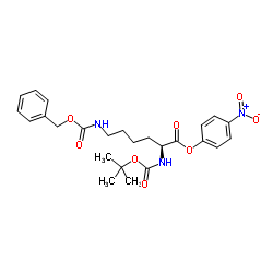 Nα-Boc-Nepsilon-ZL-赖氨酸4-硝基苯酯结构式