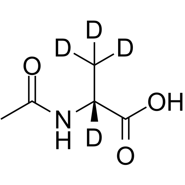 Ac-D-Ala-OH-d4结构式
