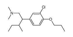 3-Chloro-N,N-dimethyl-β-(1-methylpropyl)-4-propoxybenzeneethanamine结构式