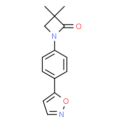 1-[4-(5-ISOXAZOLYL)PHENYL]-3,3-DIMETHYL-2-AZETANONE结构式