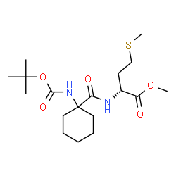 D-Methionine, N-[[1-[[(1,1-dimethylethoxy)carbonyl]amino]cyclohexyl]carbonyl]-, methyl ester (9CI)结构式