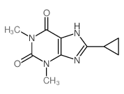 1H-Purine-2,6-dione,8-cyclopropyl-3,9-dihydro-1,3-dimethyl- Structure