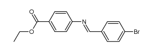 4-{[1-(4-bromo-phenyl)-methylidene]-amino}-benzoic acid ethyl ester结构式