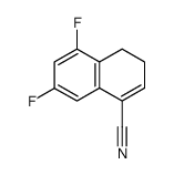 5,7-difluoro-3,4-dihydro-1-naphthalenecarbonitrile结构式