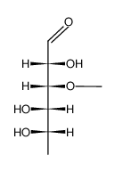 L-Mannose, 6-deoxy-3-O-methyl- Structure