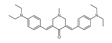 3,5-bis[[4-(diethylamino)phenyl]methylidene]-1-methylpiperidin-4-one结构式