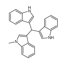 3-[bis(1H-indol-3-yl)methyl]-1-methylindole结构式