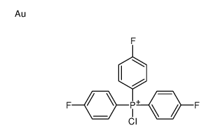 chloro-tris(4-fluorophenyl)phosphanium,gold Structure