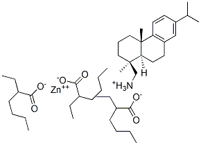 Zinc dehydroabietylammonium 2-ethylhexanoate Structure