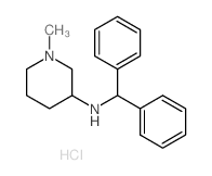 3-Piperidinamine,N-(diphenylmethyl)-1-methyl-, hydrochloride (1:2) structure