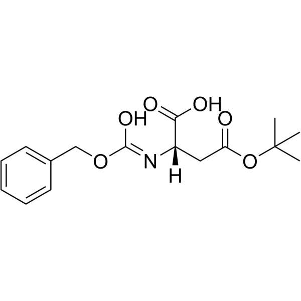 N-苄氧羰基-L-天门冬氨酸 4-叔丁酯结构式