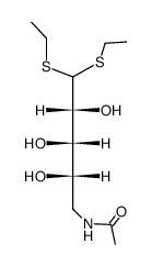 L-Arabinose, 5-(acetylamino)-5-deoxy-, diethyl mercaptal结构式