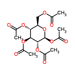 β-D-葡萄糖五乙酸酯结构式