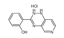 3-(o-hydroxyphenyl)-1,2-dihydropyrido[3,4-e]-as-triazine hydrochloride结构式