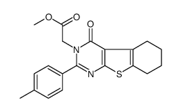 [1]Benzothieno[2,3-d]pyrimidine-3(4H)-aceticacid,5,6,7,8-tetrahydro-2-(4-methylphenyl)-4-oxo-,methylester(9CI) Structure