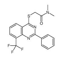 Acetamide, N,N-dimethyl-2-[[2-phenyl-8-(trifluoromethyl)-4-quinazolinyl]thio]- (9CI) Structure