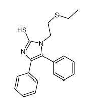 3-(2-ethylsulfanylethyl)-4,5-diphenyl-1H-imidazole-2-thione结构式