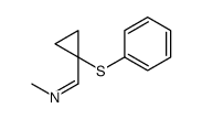 N-methyl-1-(1-phenylsulfanylcyclopropyl)methanimine Structure