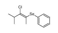 Z-3-Chlor-4-methyl-2-phenylseleno-2-penten Structure