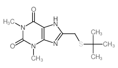 1H-Purine-2,6-dione,8-[[(1,1-dimethylethyl)thio]methyl]-3,9-dihydro-1,3-dimethyl- Structure