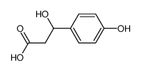 3-Hydroxy-3-(4-hydroxyphenyl)propanoic acid结构式