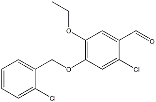 2-chloro-4-[(2-chlorophenyl)methoxy]-5-ethoxybenzaldehyde Structure
