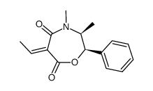 (2R,3S,E)-6-ethylidene-3,4-dimethyl-2-phenyl-1,4-oxazepane-5,7-dione结构式