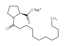 Sodium 1-lauroyl-L-prolinate structure