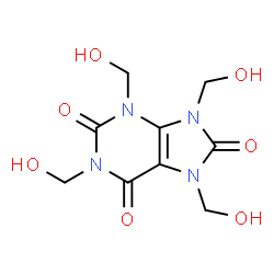 7,9-Dihydro-1,3,7,9-tetrakis(hydroxymethyl)-1H-purine-2,6,8(3H)-trione Structure