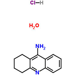 1,2,3,4-七氢吖啶-9-胺盐酸盐水合物结构式