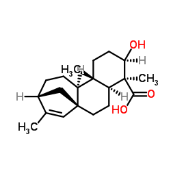 (3α,4α)-3-羟基贝壳杉-15-烯-18-酸结构式