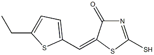 (5E)-5-[(5-ethyl-2-thienyl)methylene]-2-mercapto-1,3-thiazol-4(5H)-one Structure