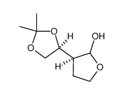 (3R,4'R)-3-(2',2'-dimethyl-[1',3']dioxolane-4'-yl)tetrahydrofuran-2-ol结构式