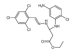 3-[(5-Amino-2-chlorophenyl)amino]-3-[2-(2,4,6-trichlorophenyl)hydrazono]propanoic acid ethyl ester结构式