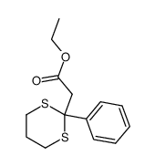 (2-Phenyl-1,3-dithian-2-yl)essigsaeure-ethylester Structure