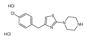 1-(4-((4-Chlorophenyl)methyl)-2-thiazolyl)piperazine dihydrochloride Structure