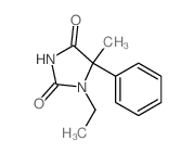 1-ethyl-5-methyl-5-phenyl-imidazolidine-2,4-dione Structure